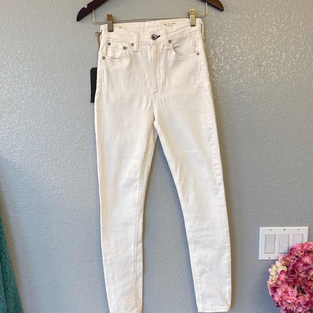 rag & bone Women's White Skinny Jeans